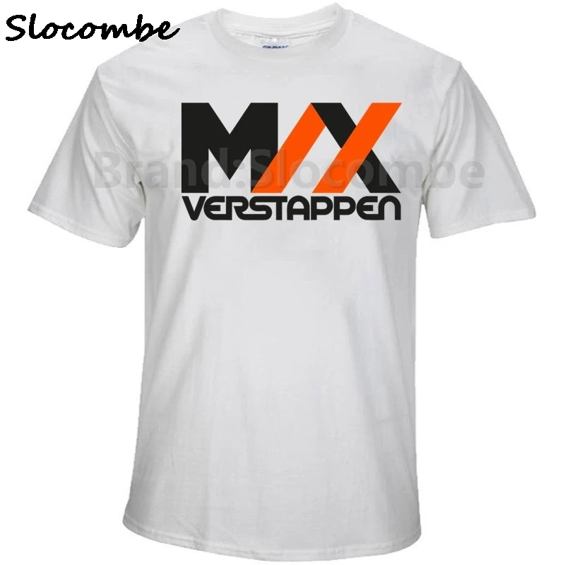 2018 Max Verstappen T Shirt Men F1 Racer Print Graphic Short Sleeve T-Shirts Fans Tops | Мужская одежда