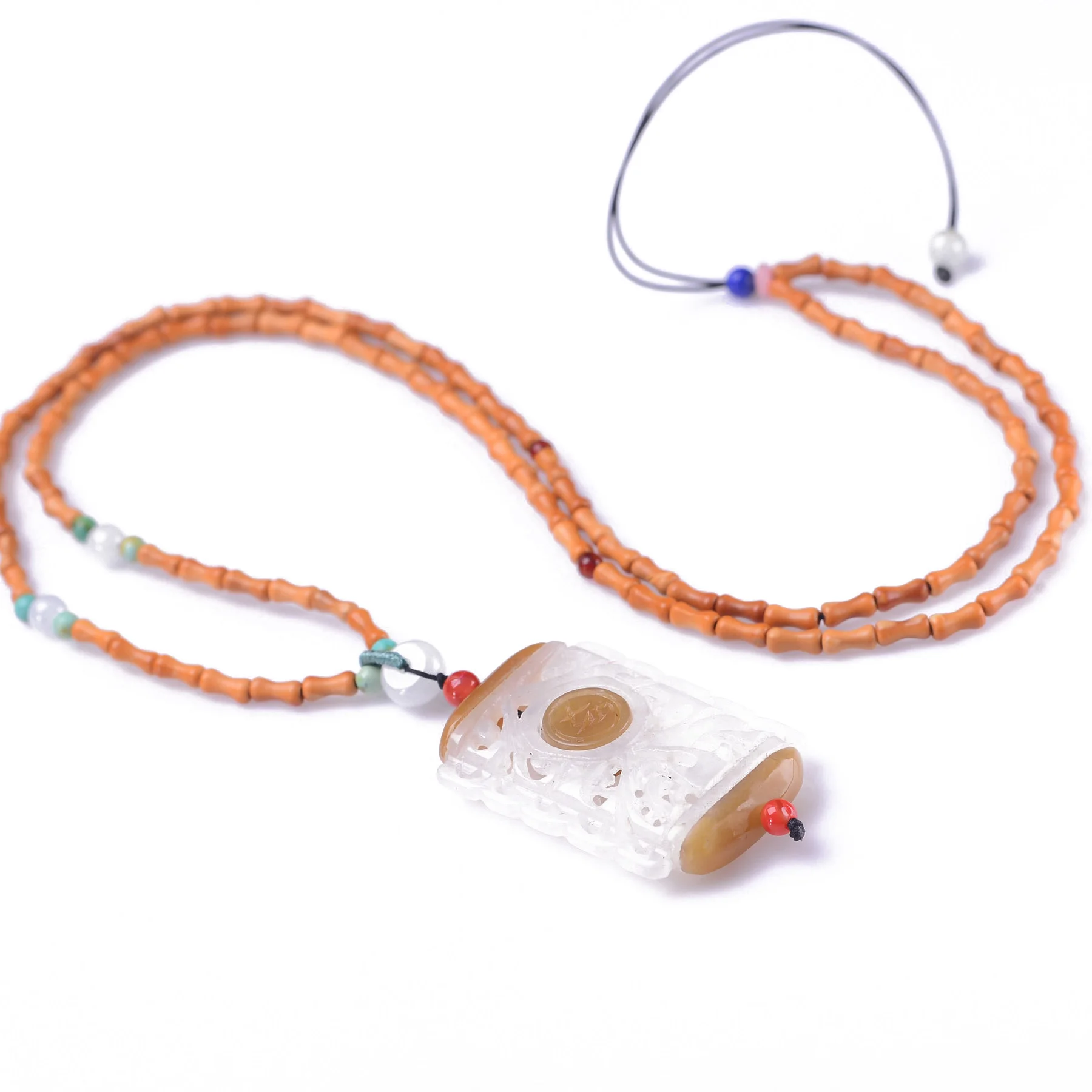 

Handmade Authentic Hetian Crystal Necklace Pendants