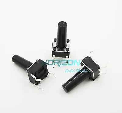 

100Pcs Tactile Push Button Switch Tact Switch 6X6X13mm 4-pin DIP