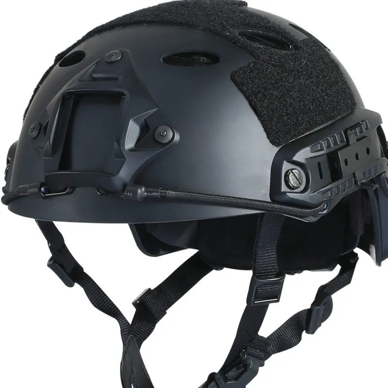 Тактический армейский военный защитный шлем крышка шлем Casco аксессуары маска для лица Emerson для пейнтбола БЫСТРЫЙ Прыжок - Цвет: Черный