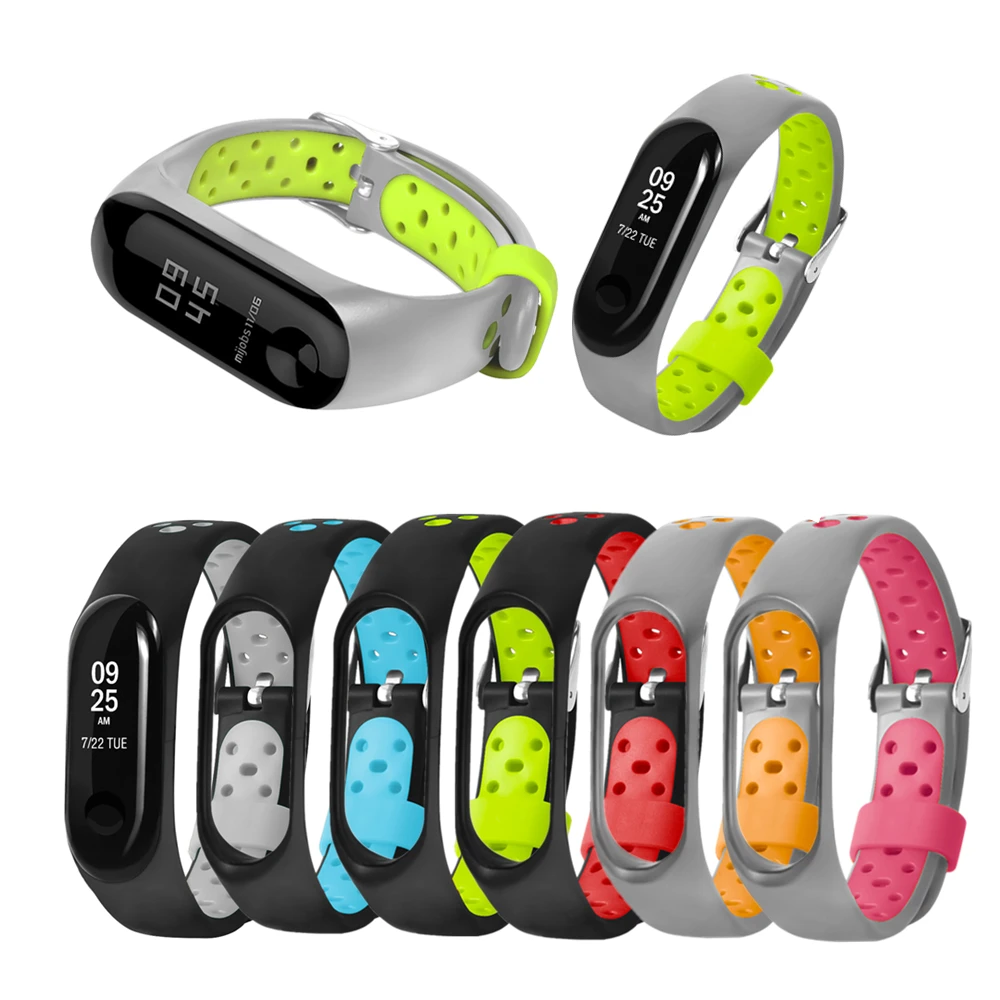 Strap For Xiaomi Colorful Silicone Wrist Bracelet Replacement for Miband 4 Mi band Wristbands 3 | Электроника