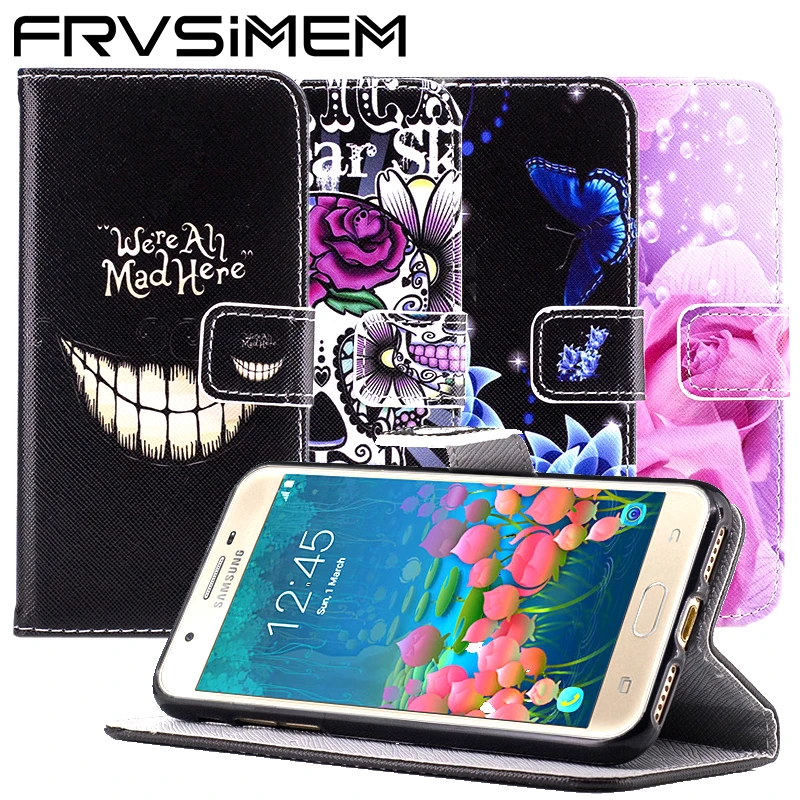 Frvsimem чехол для Samsung Galaxy J1 2016 J3 J5 J7 2017 J2 Prime кошелек искусственная кожа + ТПУ
