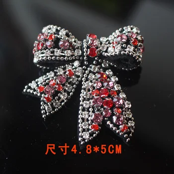 

red butterfly rhinestones beaded patches for clothing stickers clothes sew on parches bordados para ropa toppe per vestiti