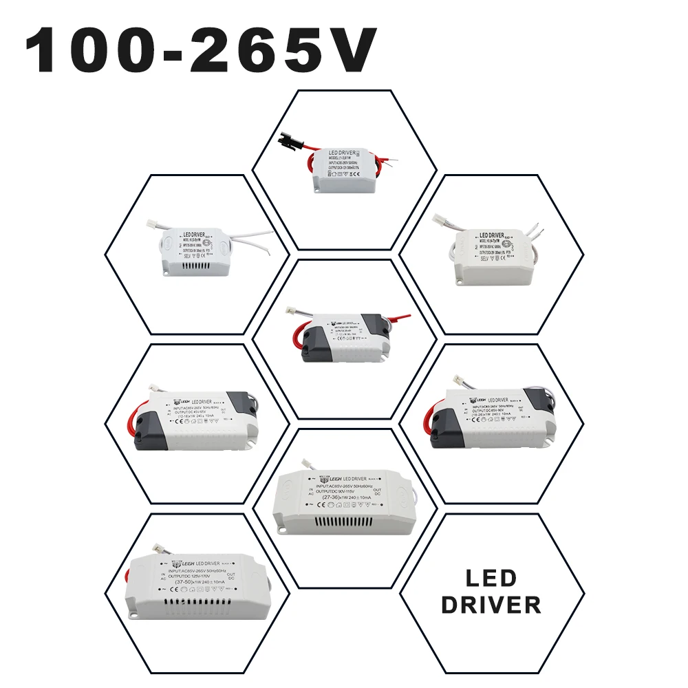 

220V LED Driver Constant Current 300mA 240mA Output 1-50W Power Supply External Lighting Transformer For LED Ceiling Light