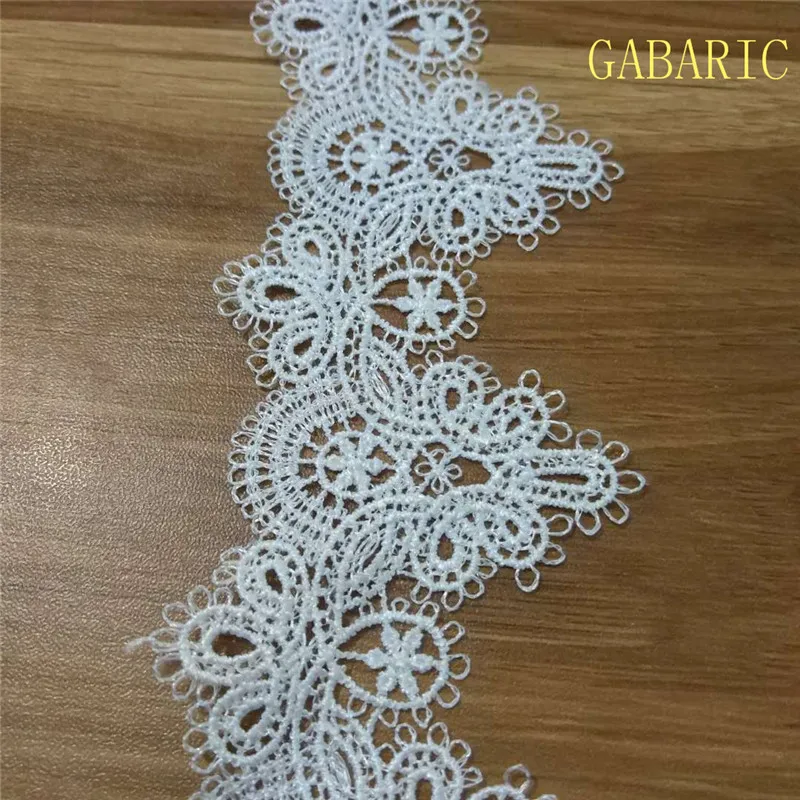 

1/13Meters lace fabric white black Polyester embroidery High quality sweing DIY width 6cm handmade garment materials