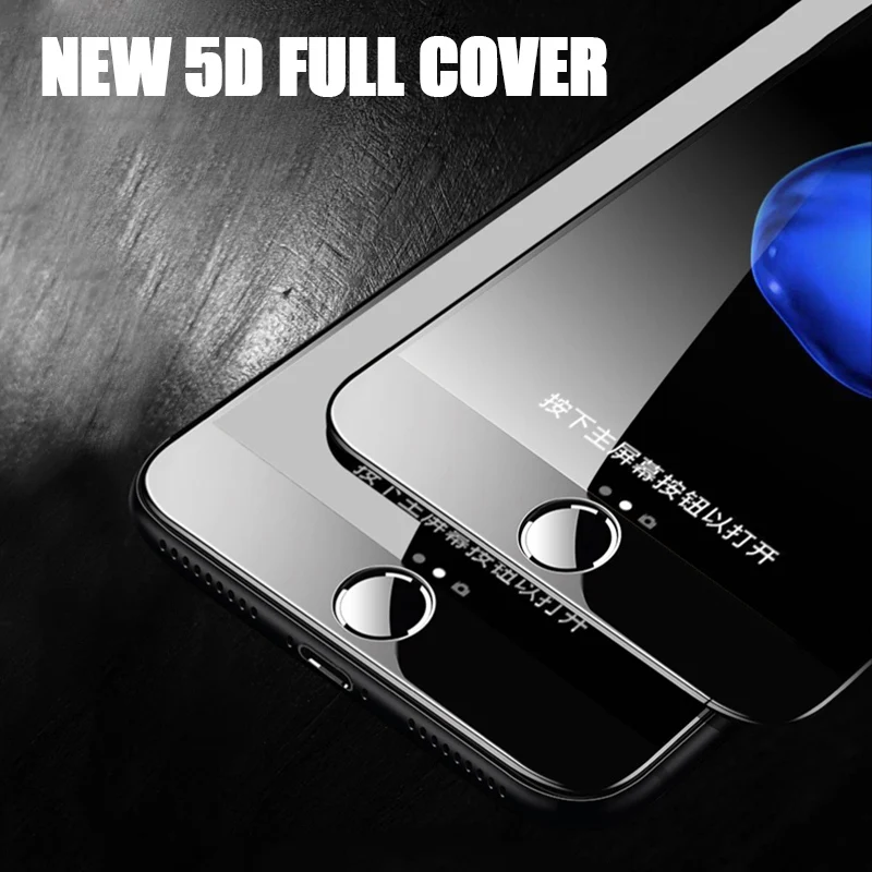TOMKAS Displayschutzfolie Für iPhone 6 6 S Plus Glas Gehärtetes 5D voll Deckfilm Glas Für iPhone 7
