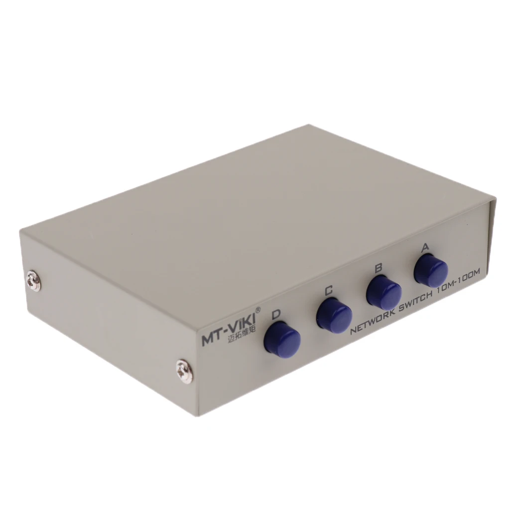 

4Port A B Manual Network Sharing Switch Box 4In1 1In4 RJ45 Ethernet Switcher