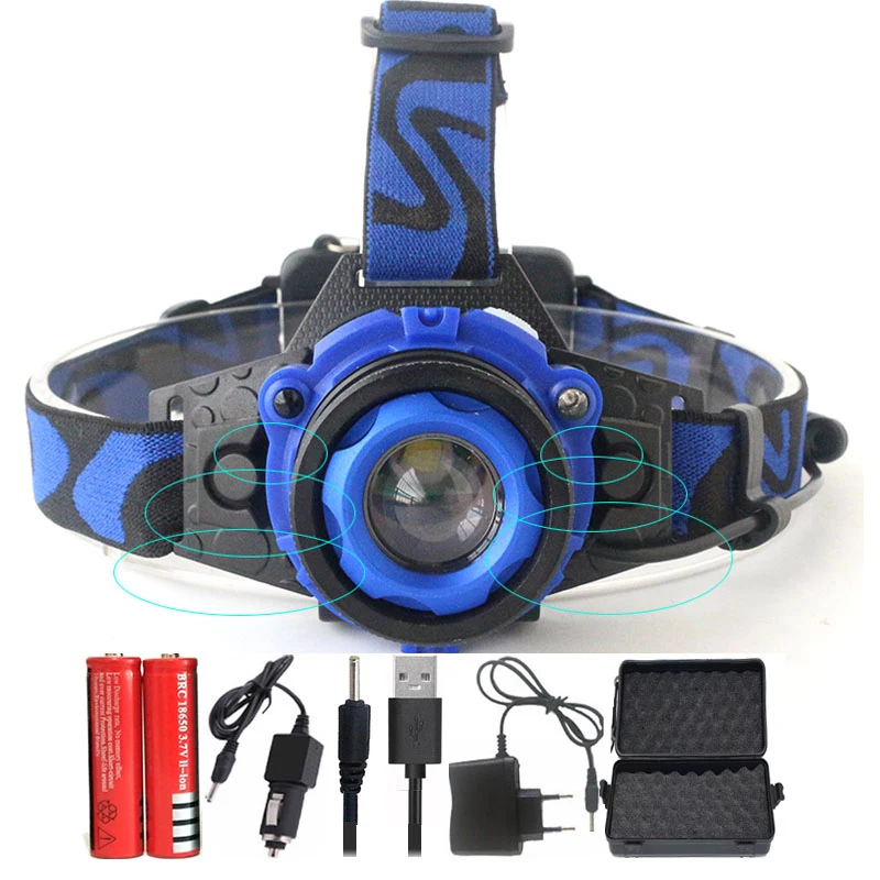 

Z20 Sensor rechargeable led headlamp head flashlight torch Q5 head lamp waterproof light headlight 18650 battery