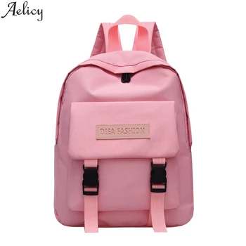 

Aelicy Women Fashion Travel School Backpack Student Outdoor Candy Color Bag Large Capacity Multifunctional Mochila De Estudiante