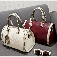 Сумка в стиле Бостона из змеиной кожи, женская сумка с подушкой, женская сумка с тиснением под змеиную кожу, дизайнерская сумка-мессенджер из искусственной кожи, сумки на плечо с верхней ручкой