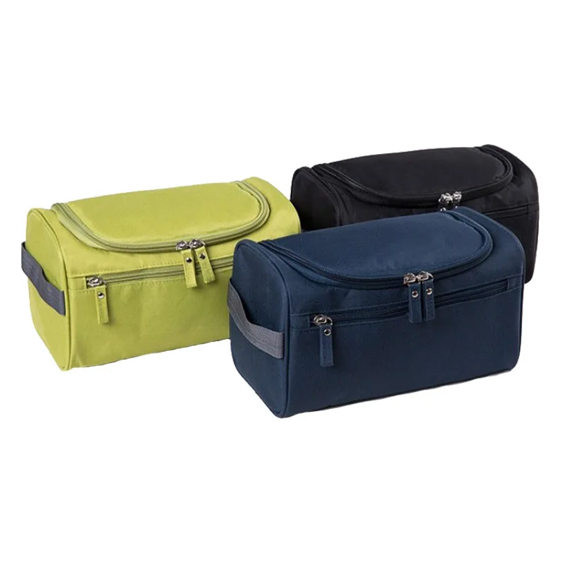 Alghlh ومي للجنسين الأزرق طباعة شنقا الزينة واضح السفر حقيبة التخزين التجميل تحمل الزينة الحمام منظم للسفر