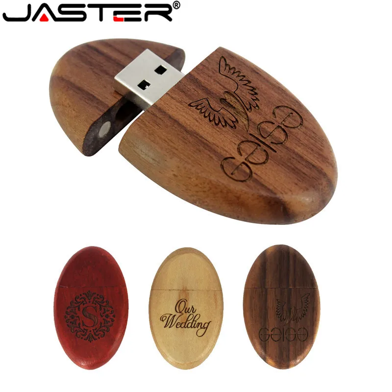 JASTER флеш накопитель из дерева Овальный USB 2 0 флэш Флешка 4 ГБ 8 16 32 64 накопитель|USB