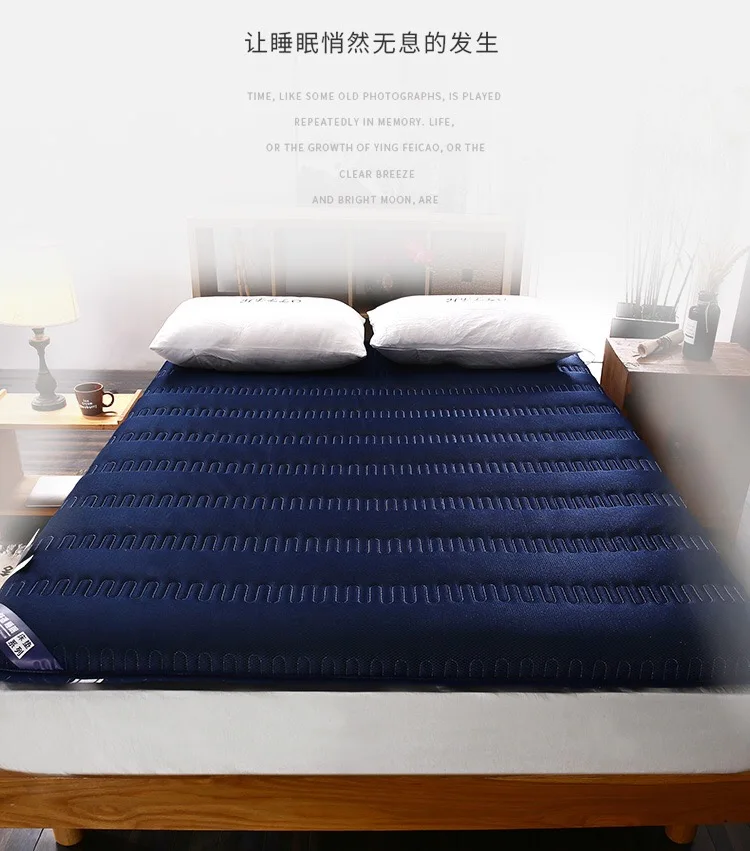 Роскошный высокоэластичный матрас с эффектом памяти 6 см, двойной матрас для кровати, мультиразмерный Противоскользящий матрас татами, коврик для студенческого общежития