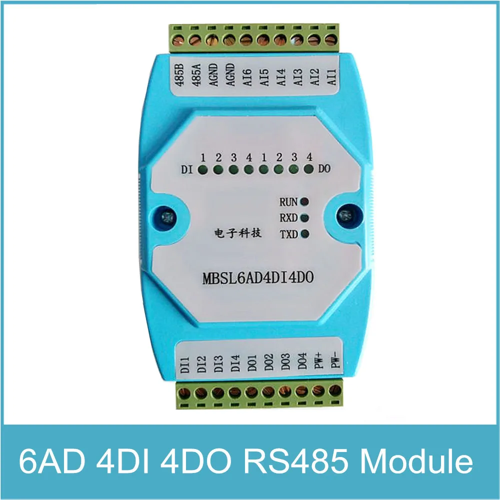 6 Channels Analog Signal 4 channels Digital Signal Input and Output Module 6AD/4DI/4DO RS485 Modbus RTU Communication Ethernet 6 Channels Analog Signal 4 channels Digital Signal Input and Output Module 6AD/4DI/4DO RS485 Modbus RTU Communication Ethernet