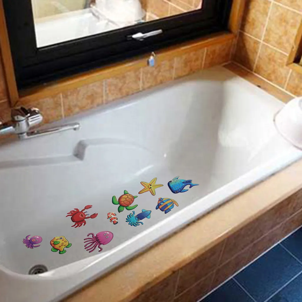 ISHOWTIENDA Нескользящая Наклейка для ванной 3D Наклейка на стену s 10 Набор душевая Ванна противоскользящая наклейка коврик для ванной дети