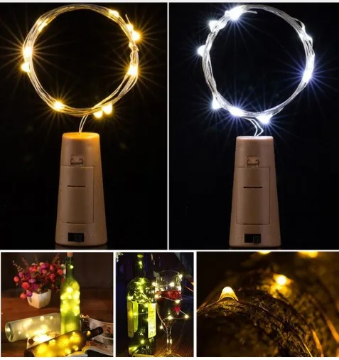 

Wine Bottle Cork Lights 2m 20 LED Wine Stopper Copper Wire String Lights Indoor Outdoor Decoration SDF-SHIP