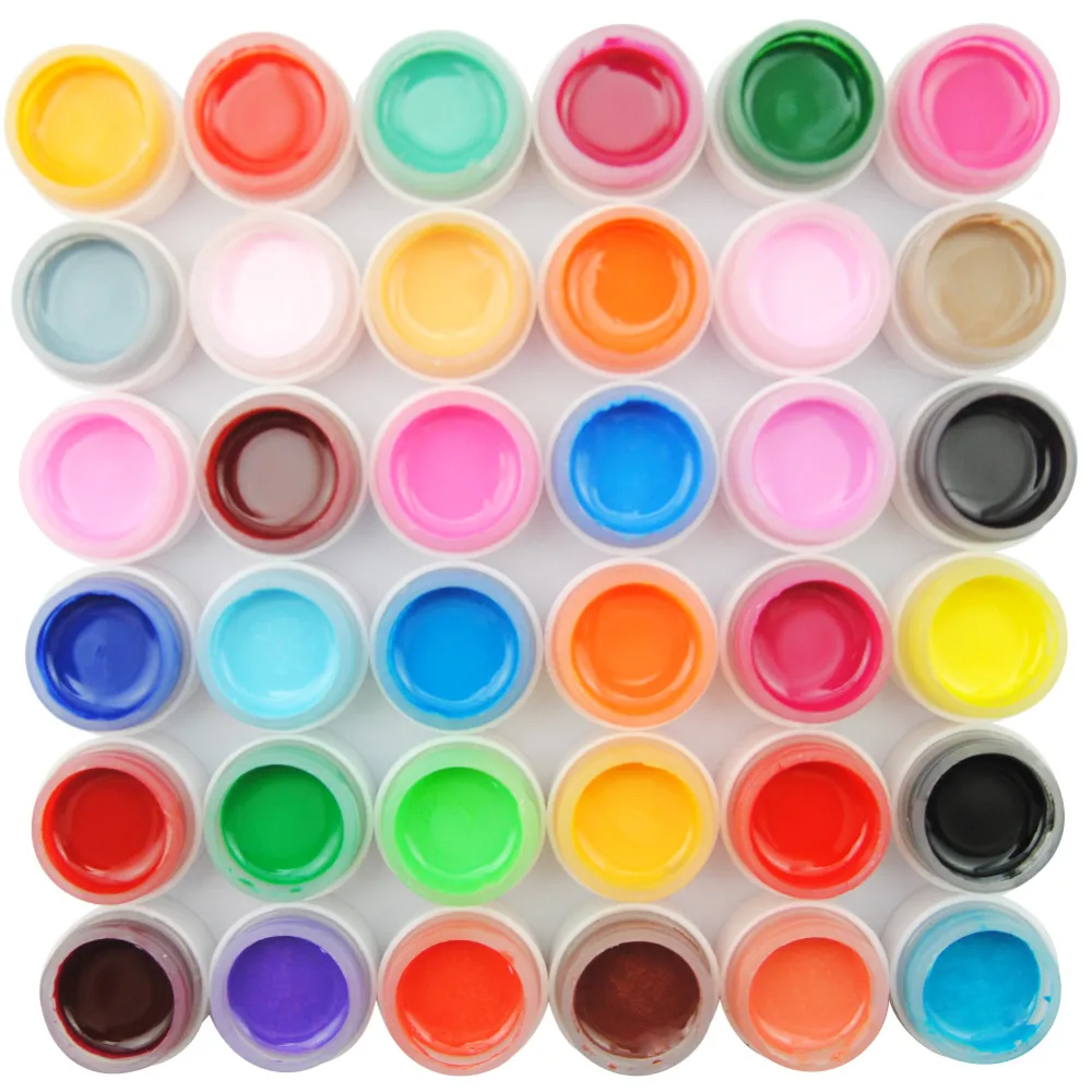 

36 Colors Nail Gel Pure Color For UV LED Lamp Manicure Gels Nail Polish Nail Art Design DIY Painting Gels Semi Permanent Polish