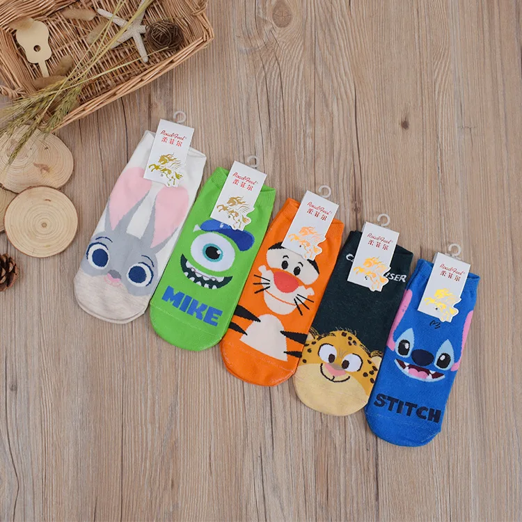 Летние носки башмачки Aberdeen Plankton Tigger с милым рисунком Kawayi для женщин девочек