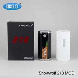 100% Оригинал Sigelei Snowwolf 218 Mod 0,1-3.0ohm 10 Вт-218 Вт TC Mod Snowwolf 218 электронных сигарет vape Mod без 18650 Батарея