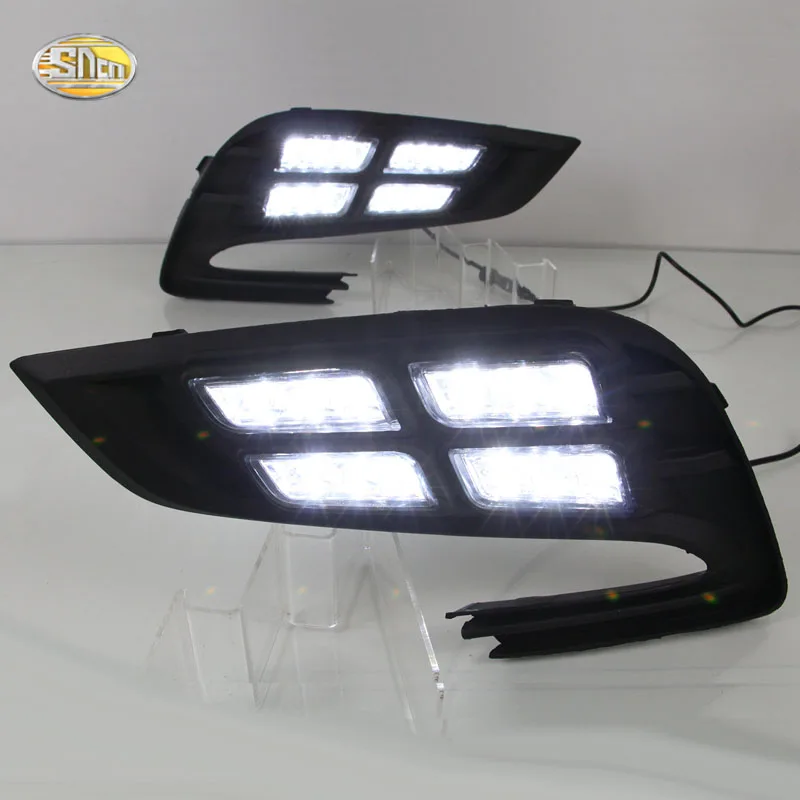 

SNCN LED Daytime Running Lights for Opel Mokka Encore 2017 2018 Fog lamp with yellow turning signal lights