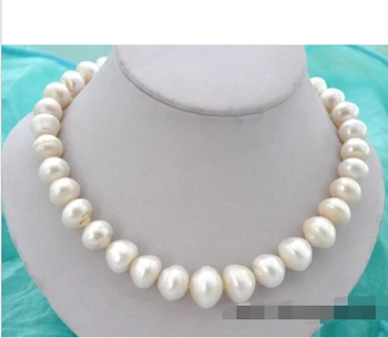 

17"16mm baroque white freshwater pearl necklace ^^^@^Noble style Natural Fine jewe FREE SHIPPING