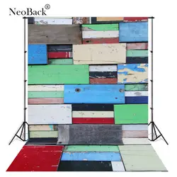 NeoBack 3x5ft 5x7ft разноцветное дерево пол фон для фотосъемки виниловая ткань с цифровым принтом фотофоны для студии B3182