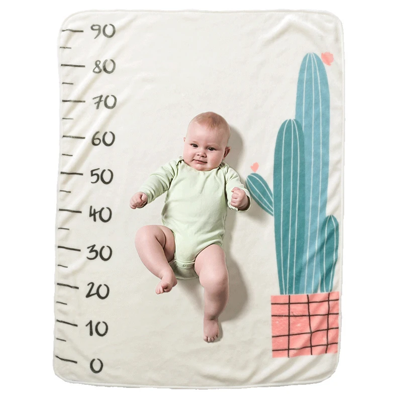 

Baby Blanket Infant Swaddle Wrap Super Soft Fleece Monthly Baby Photography Props Accessories Milestone Blankets Mat 70X102cm