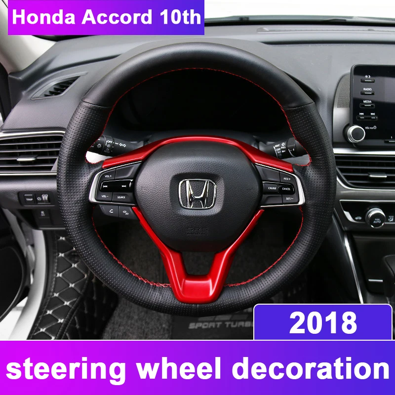 Us 10 24 36 Off Abs Chrome Car Styling Steering Wheel Frame Trim Sequins Sticker Interior Moulding Covers For Honda Accord 10th 2018 Accessories In