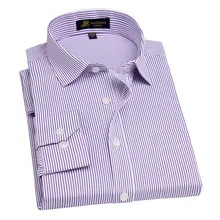 Новое поступление, мужские формальные рубашки с отложным воротником, мужская деловая клетчатая рубашка с длинным рукавом, Мужская классическая стильная повседневная рубашка