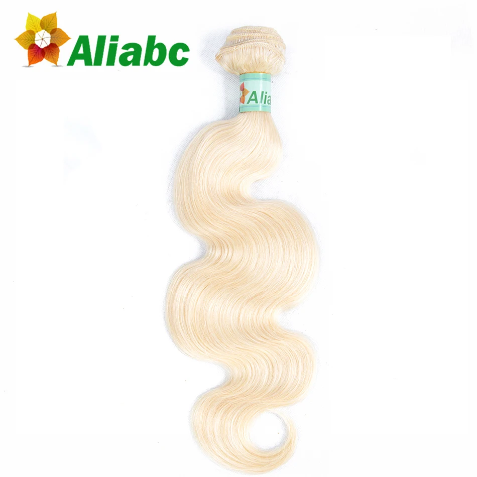 Aliabc Brazilian Body Wave 100% Human Hair Weave Bundles 1 Pcs Non Remy 613 Blonde 10-26 Inch Extensions Free Shipping | Шиньоны и