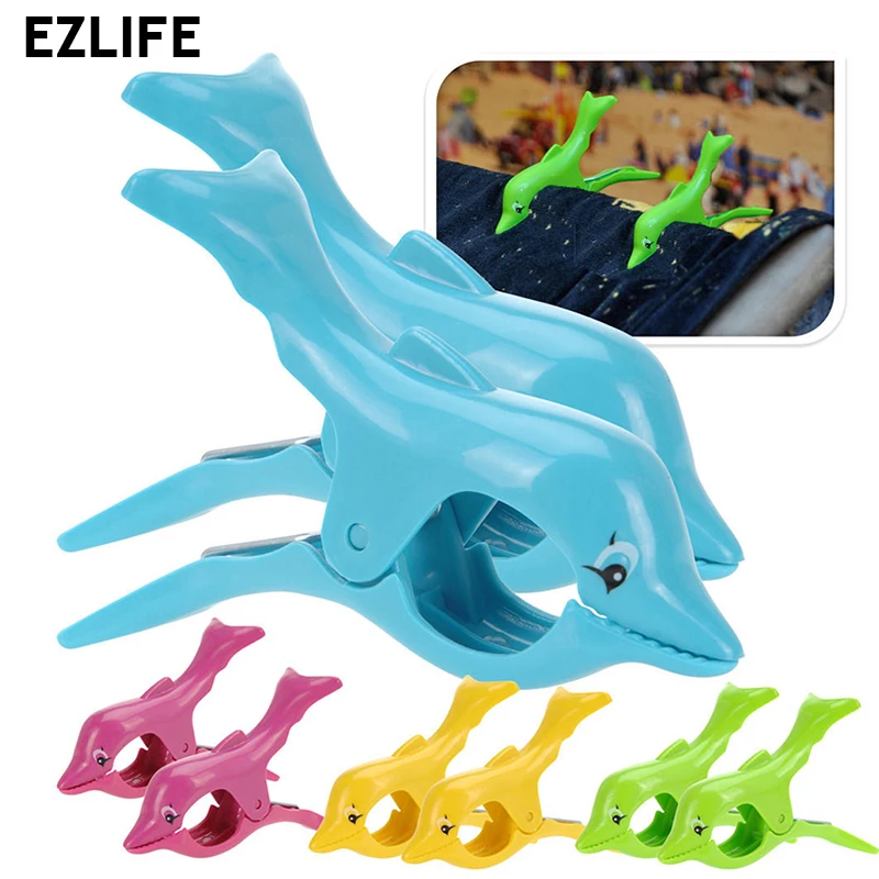 

Dolphin Shaped Heavy Duty Clothes Pegs Laundry Clothes Pins Beach Towel Clips Plastic Hanging Sunbed Dolphin Quilts Clip KT0396