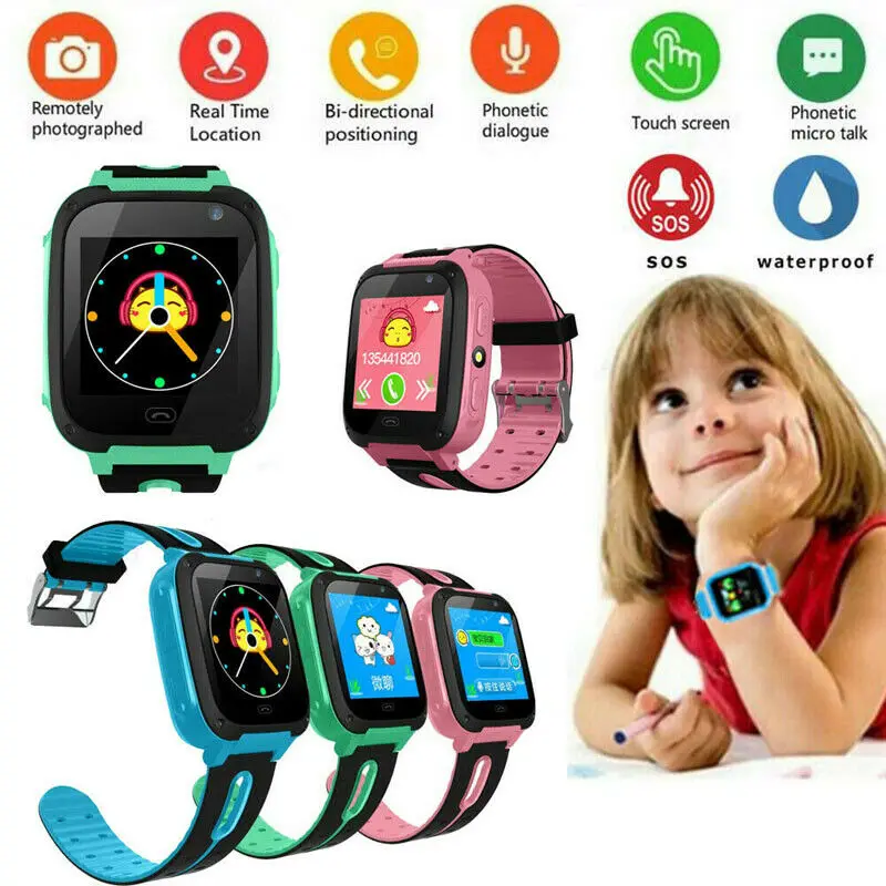 

Waterproof Anti-lost Safe GPS Tracker SOS Call Kids Smart Watch For Android iOS