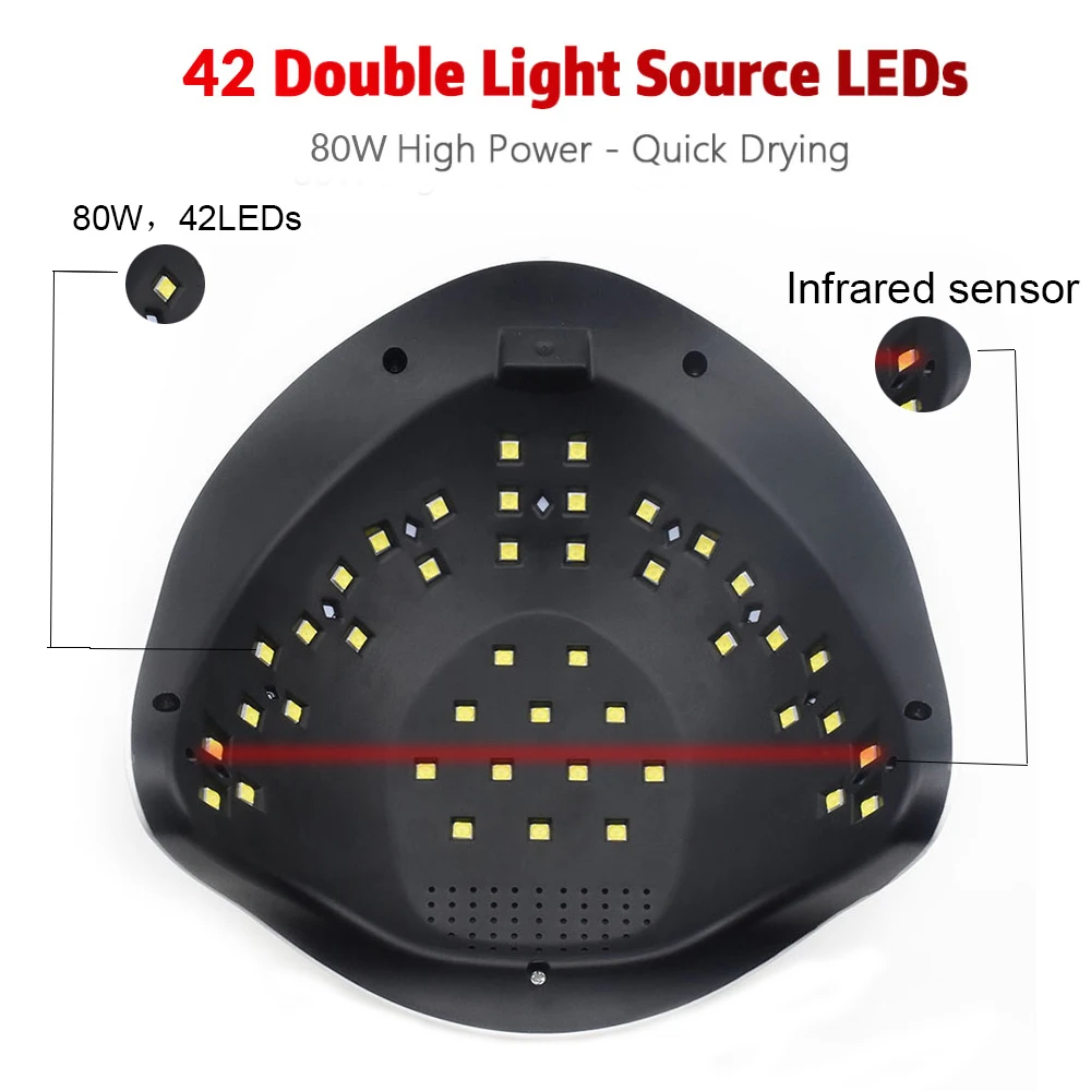 Jual 80 72 54 40 36 W UV Kuku Lampu Lampu LED untuk Manikur Kuku Pengering untuk semua Gel Polandia Sensor Inframerah 10 30 60 99 S Timer LCD Display