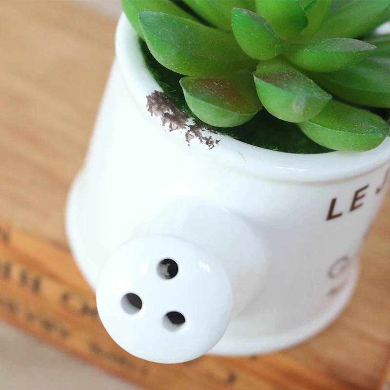 artificial plastic flowers with Ceramics vase cute artificial flower set home decoration for wedding flowers decoration (36)