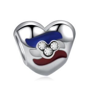 Maxi Small Statement Hollow Love Heart Key Bear Flower Crystal Beads Fit Brand Charm Bangles for Women Making Jewelry