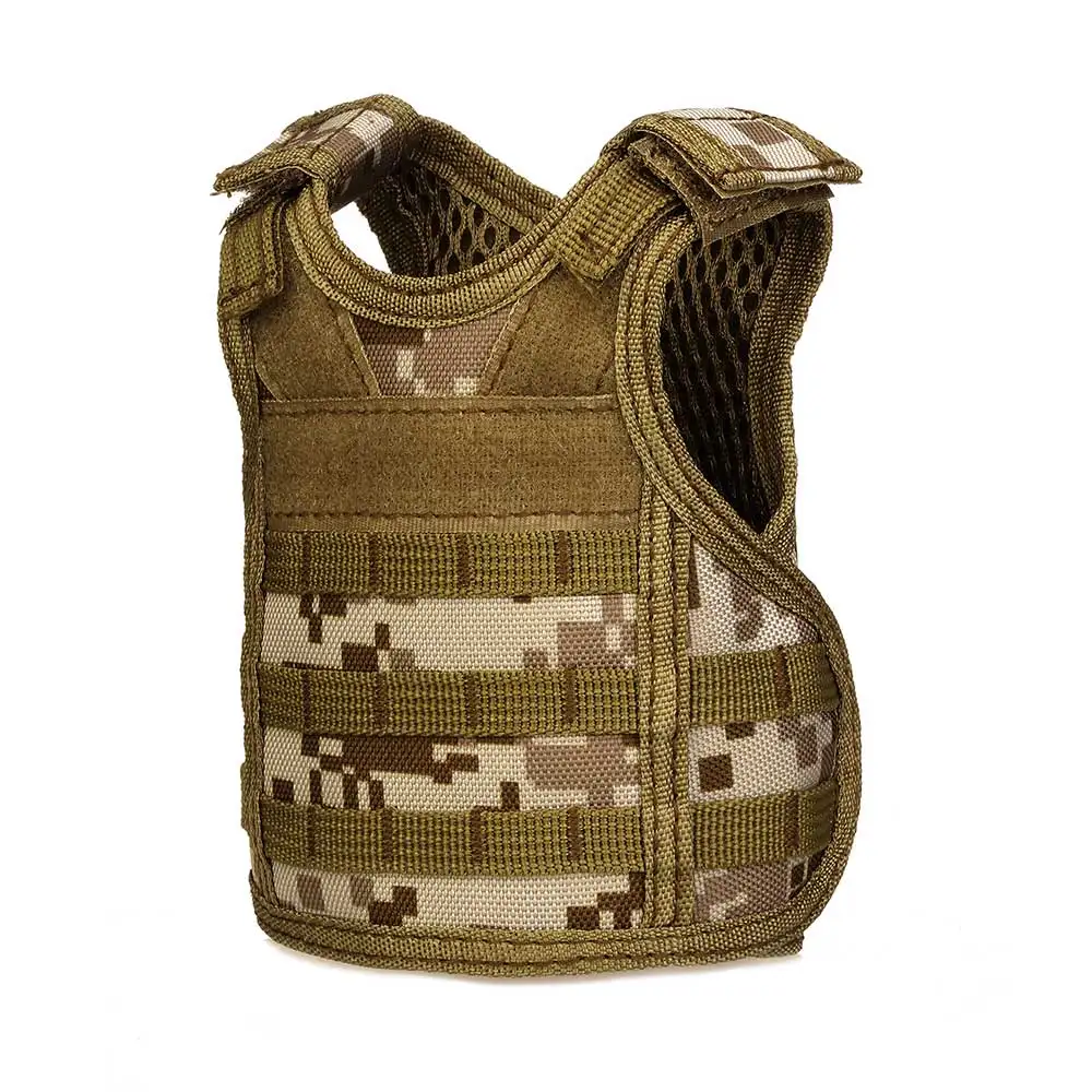 Тактический жилет, военный набор бутылок пива, миниатюрные охотничьи жилеты, армейский жилет, набор для напитков, регулируемые плечевые ремни - Цвет: Desert Digital
