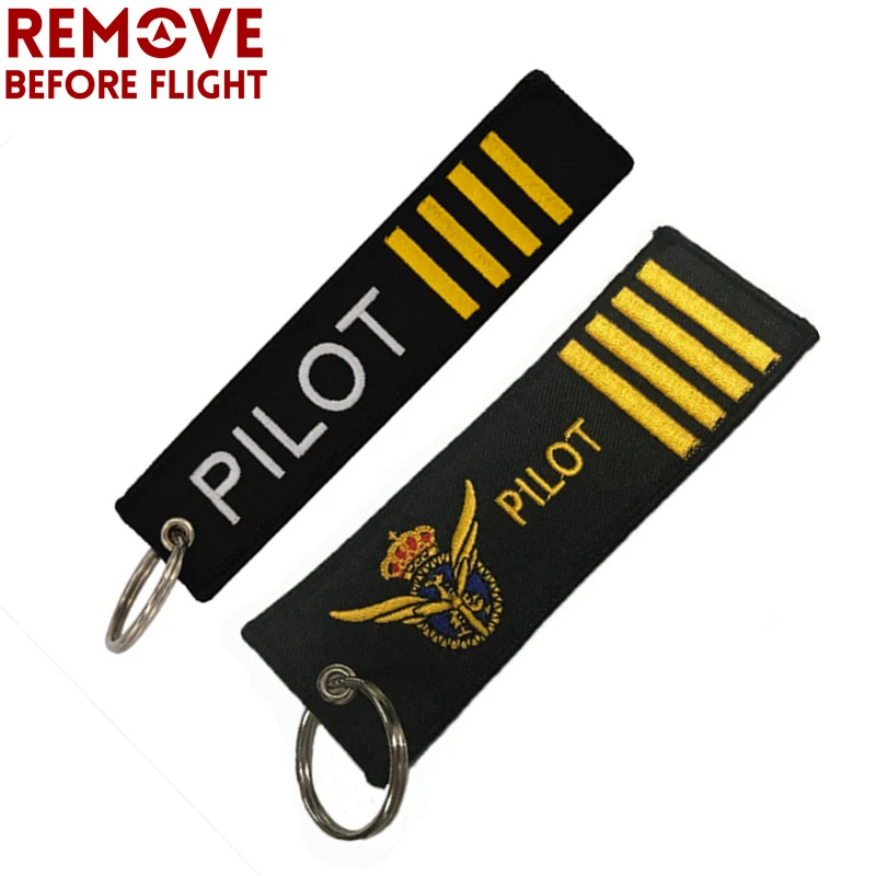

Remove Before Flight OEM Keychain Jewelry Safety Tag Embroidery Pilot Key Ring for Car Keyring Aviation Gift Luggage Label 2 Pcs