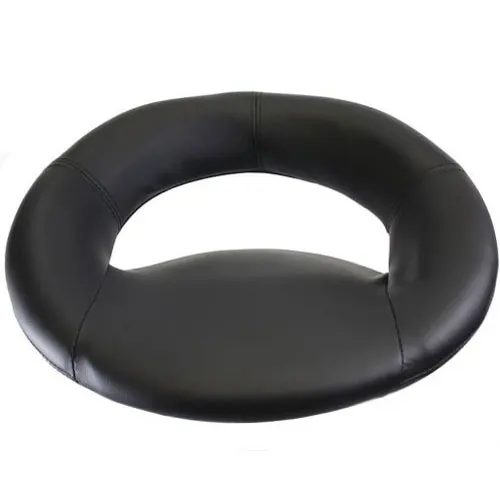 Swivel Bar Stool 2pcs Faux Leather Round Cushion Gas Lift Bar Chair Black with Footrest Modern Dropshipping