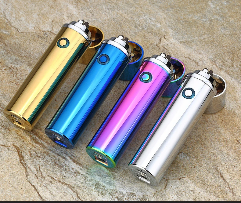 USB беспламенная зажигалка Электронная перезаряжаемая WilndProof Turbo Зажигалка для