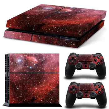 

Free drop shipping beautiful star sky design wrap for PS4 console and two controllers skin sticker decals covers #TN-PS4-0225