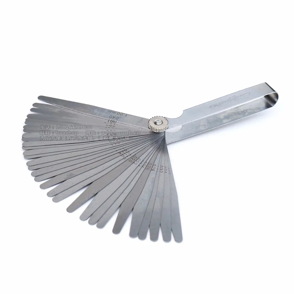32 Pisau Metric Feeler Gauge Alat Pengukur Ketebalan Gage Set Tappet Katup/METRIC Alat Ukur