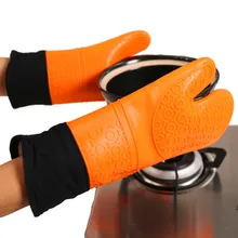 1 шт. силиконовые перчатки для плиты термостойкие перчатки силиконовая Кухня барбекю большие духовые перчатки для приготовления выпечки Кухонные аксессуары