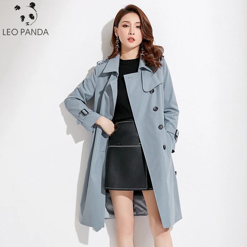 

2019 New Trench Coat Women Spring Autumn Fashion Double Breasted Sashes Windbreaker Plus Size Casual Business Outerwear Clothes