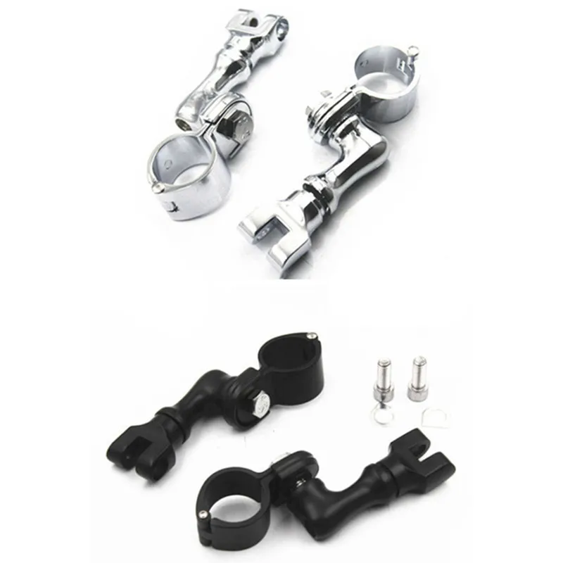 2x 1.5'' Foot Peg Mounts Clamps Kit Motorcycle For Harley Honda Yamaha Suzuki Chopper Touring Atv Scooter Offroad