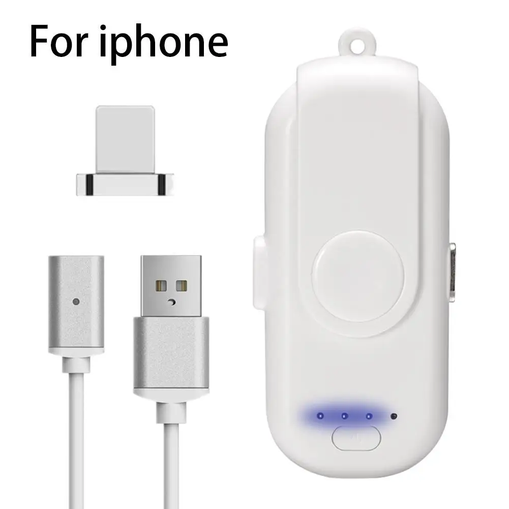 Магнитный внешний аккумулятор мини-палец аварийный мобильный магнитный портативный мобильный Быстрый зарядный внешний аккумулятор - Тип штекера: for iPhone White