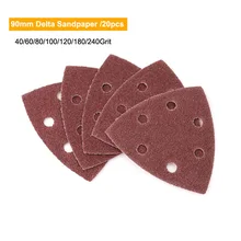 20pcs Self adhesive Sandpaper Triangle Delta Sander Sand Paper Hook Loop Sandpaper Disc Abrasive Tools For Polishing Grit 40 240