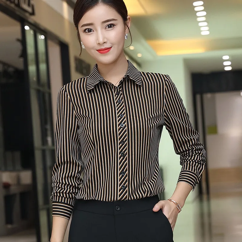 striped formal shirt womens
