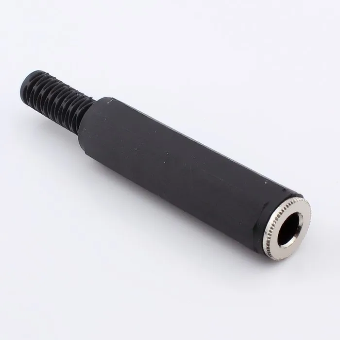 50pcs 6 35mm 1 4 TRS Audio Socket Jack 3 Pole female solder wire type plastic shell headphone socket