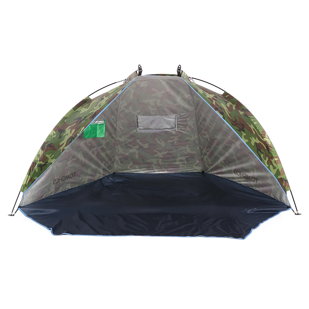 TOMSHOO крепкий 170 т полиэфирный солнцезащитный тент палатка для пляжа на открытом воздухе Солнечный тент для кемпинга пешего туризма пикника для 2 человек - Цвет: Camouflage