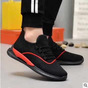 

Spring New Leisure Sports Shoes Comfortable Non-skid Running Mesh Cloth Air-permeable Men's Shoes